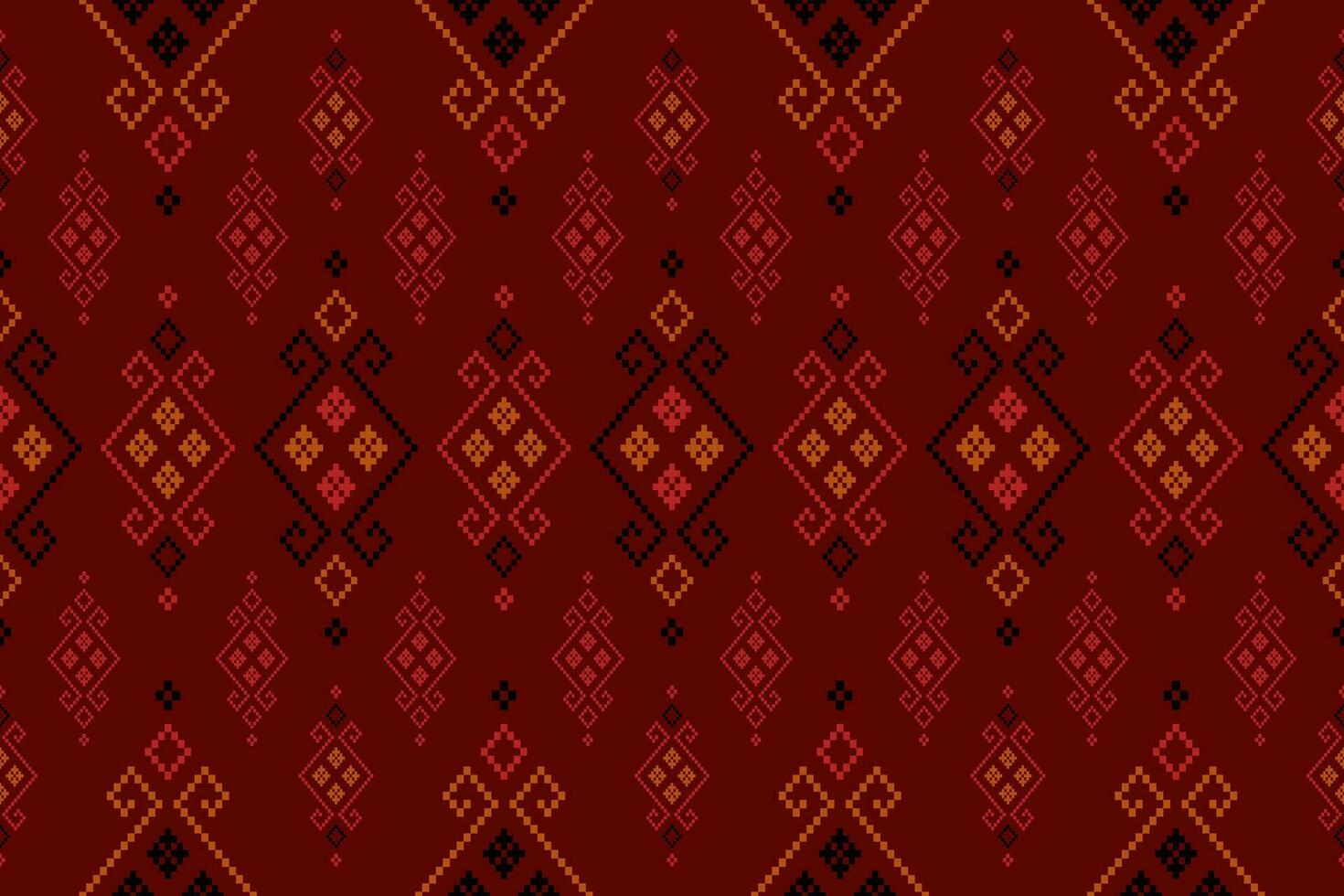 rojo tradicional étnico modelo cachemir flor ikat antecedentes resumen azteca africano indonesio indio sin costura modelo para tela impresión paño vestir alfombra cortinas y pareo de malasia vector