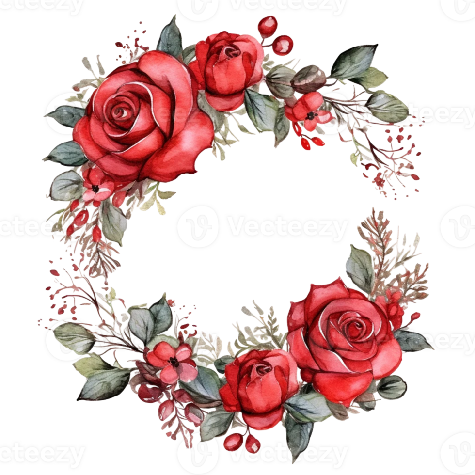 AI generated rose flower watercolor png