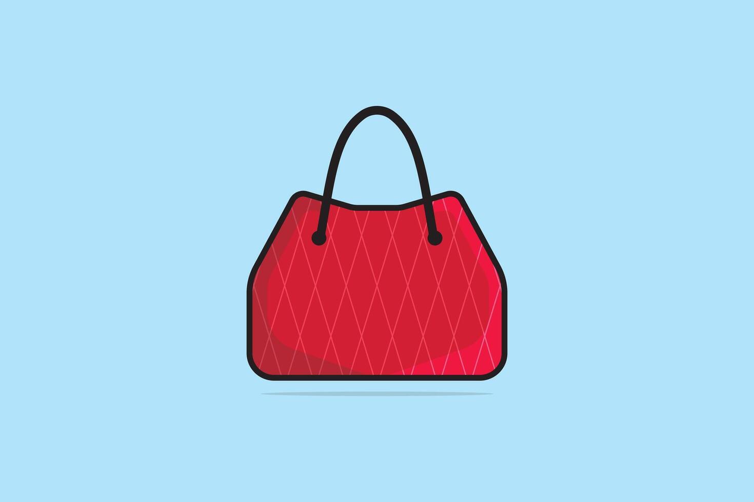 Female Fashion Elegant Bags and Purse vector illustration. Beauty fashion objects icon concept. Stylish and casual trendy handbag vector design.