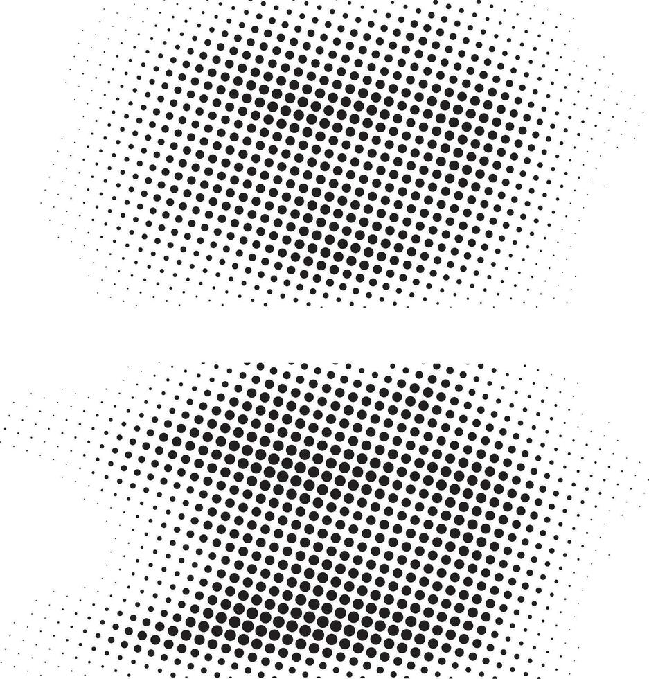 negro y blanco trama de semitonos puntos trama de semitonos efecto vector modelo. circulo puntos aislado en el blanco antecedentes