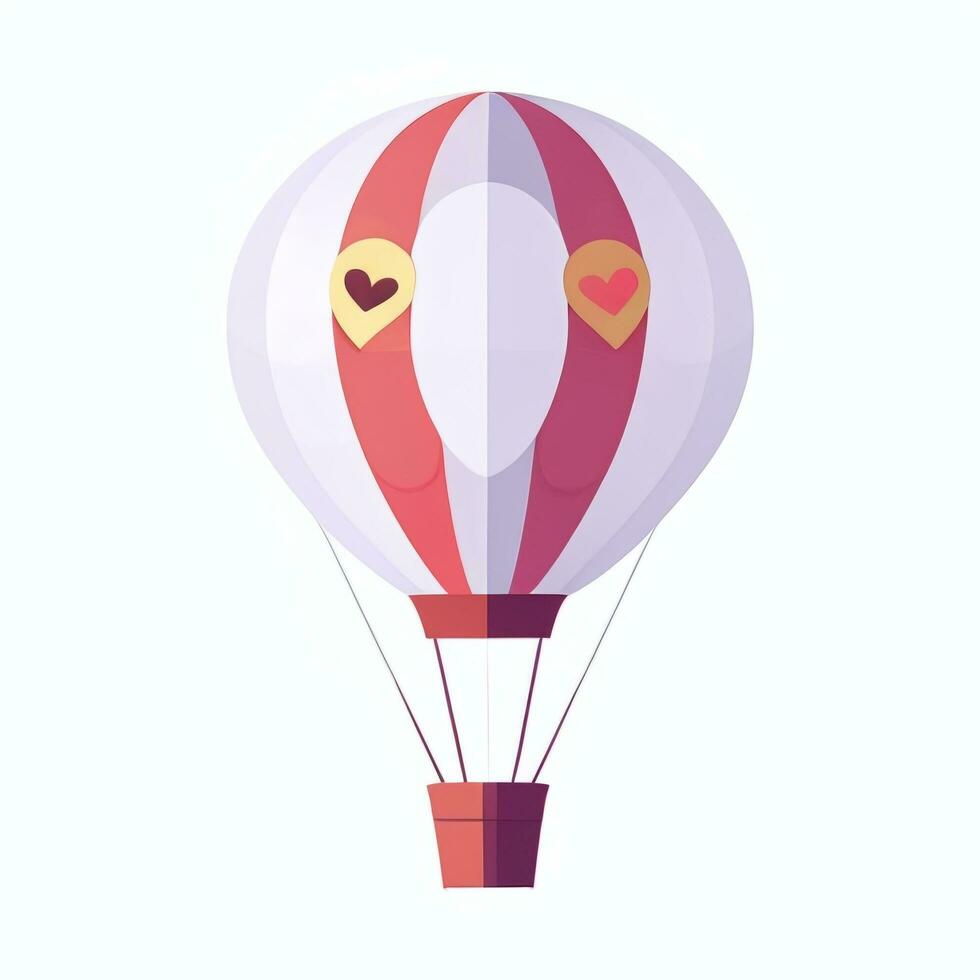 AI generated Hot Air Balloon Avatar Icon Clip Art Sticker Decoration Simple Background photo