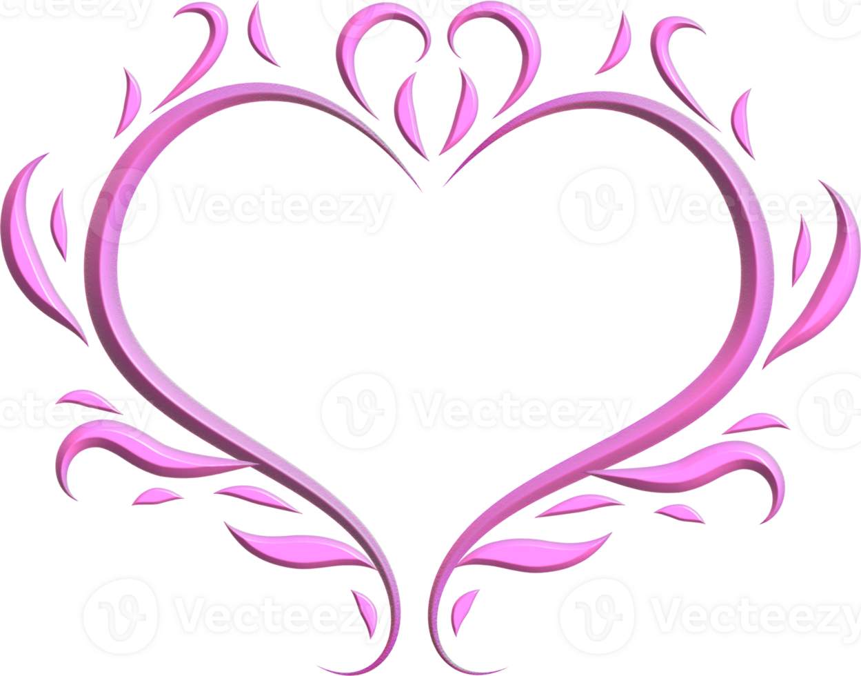 Y2k pink heart frame png