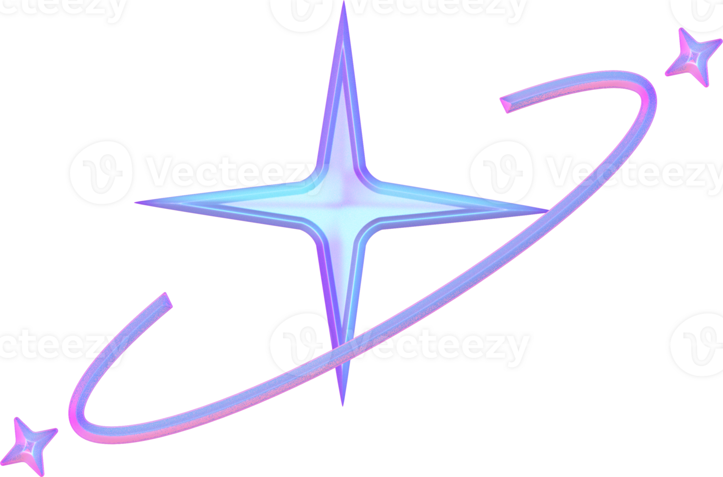 Y2k 3D bright hologram png