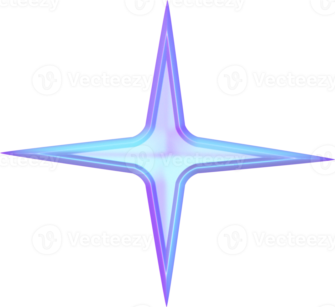 Y2k 3D bright hologram png