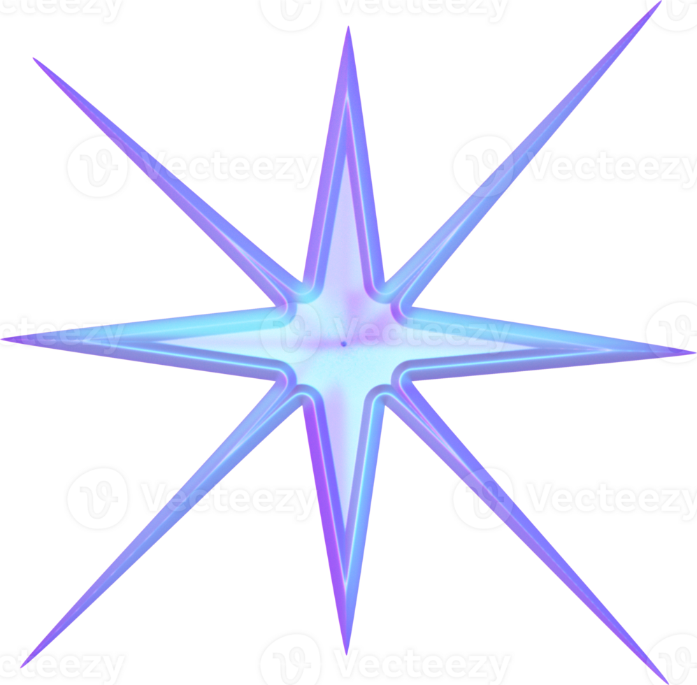 Y2k 3D bright hologram png