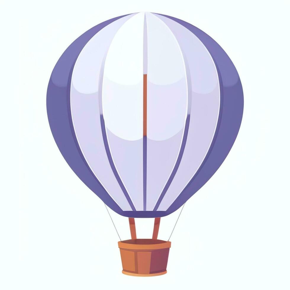 AI generated Hot Air Balloon Avatar Icon Clip Art Sticker Decoration Simple Background photo