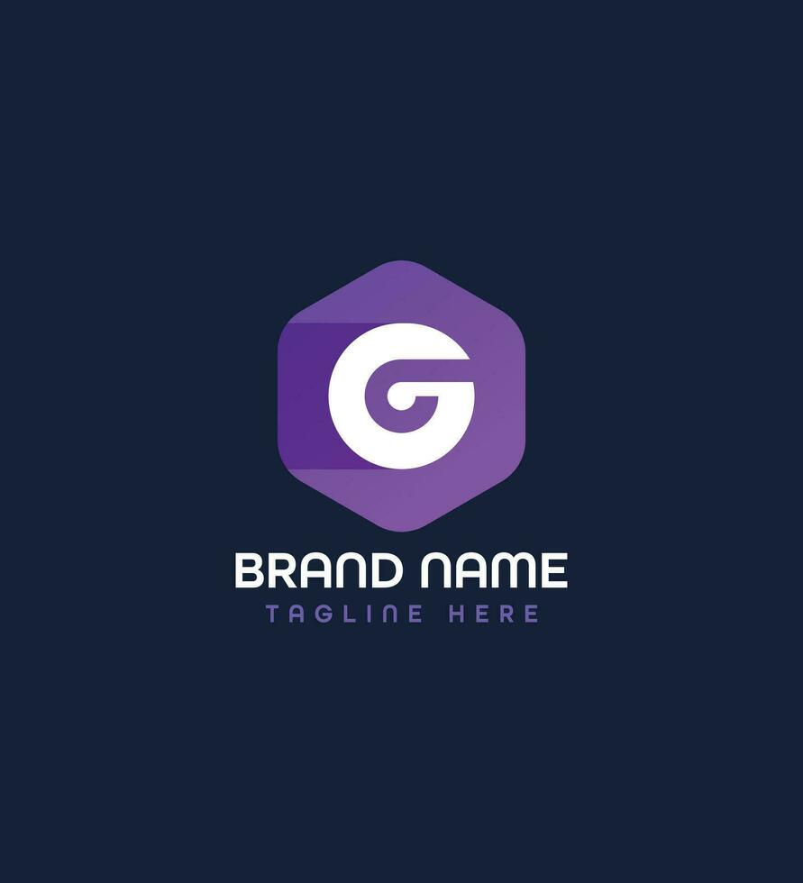 modern g letter logo design vector