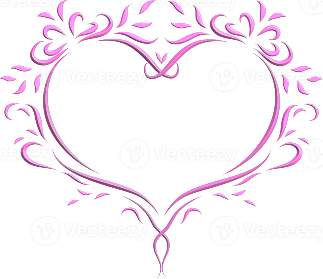 Y2k pink heart frame png