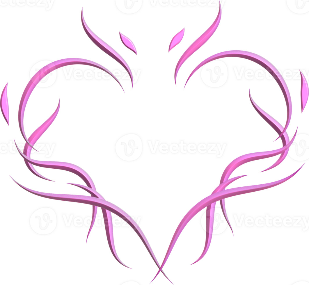 Y2k pink heart frame png