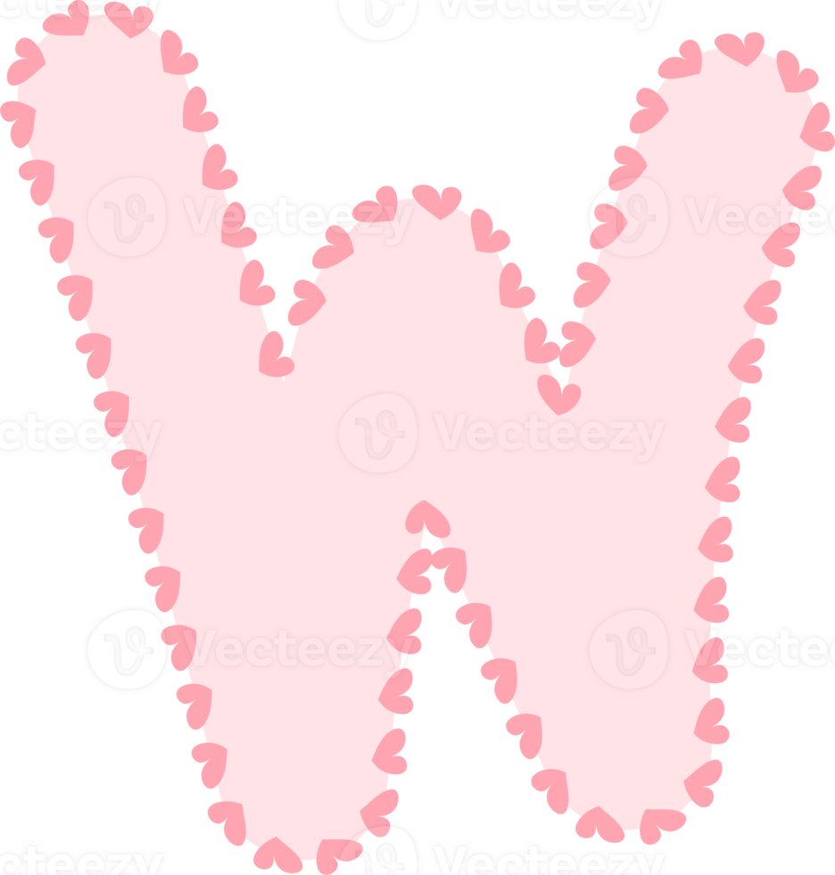 Alphabet pink letter, dotted line frame png