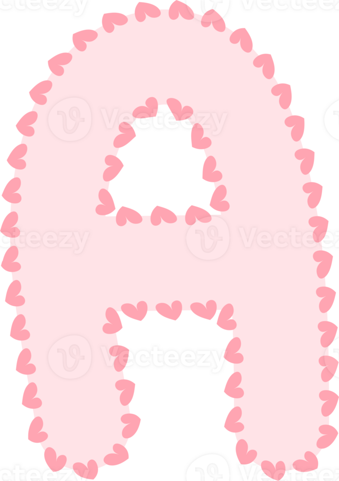Alphabet pink letter, dotted line frame 34721585 PNG