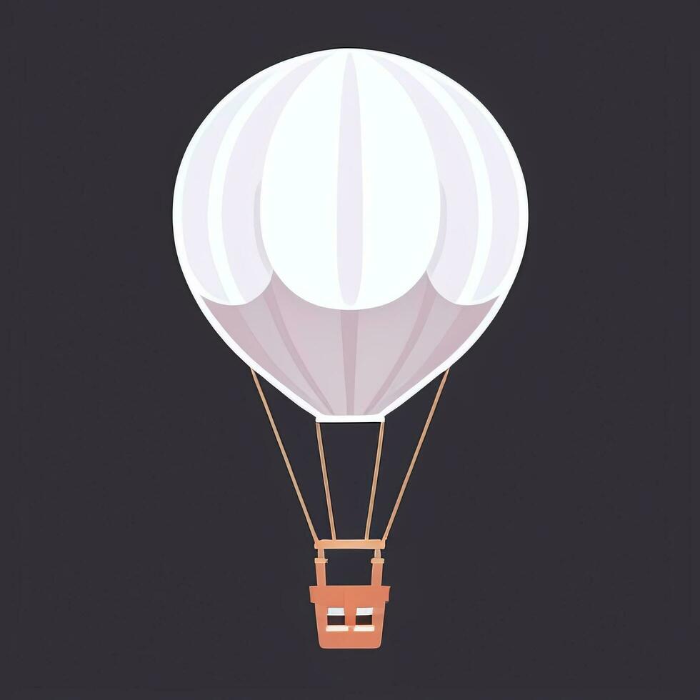 AI generated Hot Air Balloon Avatar Icon Clip Art Sticker Decoration Simple Background photo