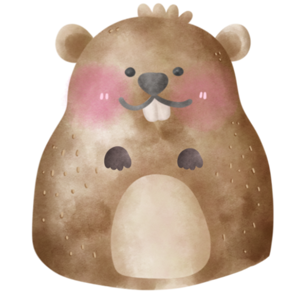 Groundhog love minimal animal pet toy png