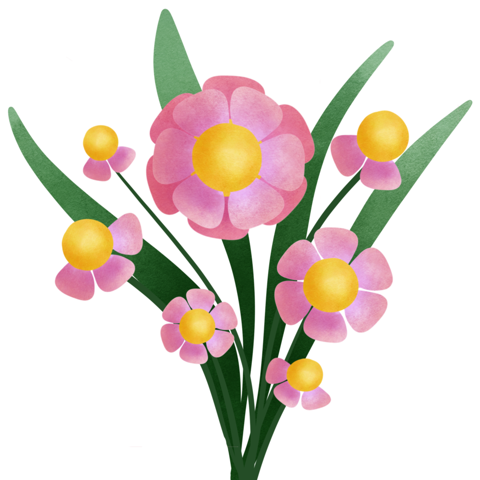 Flower Love and vase cute png