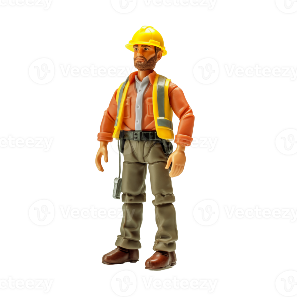 AI generated Worker with helmet transparent PNG AI generated