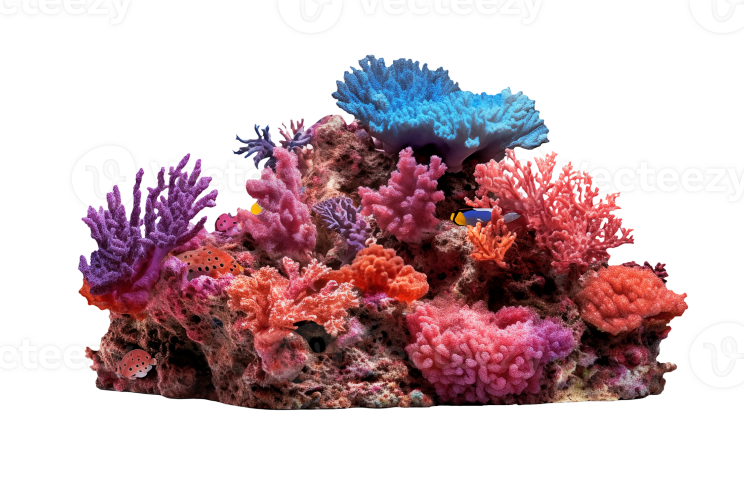 AI generated Underwater coral reef isolated transparent png AI generated