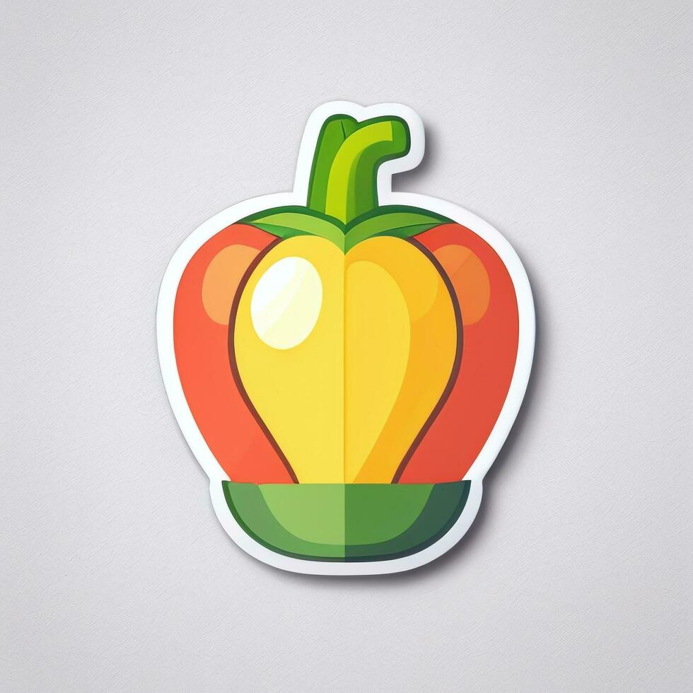 AI generated Various Weird Vegetable Avatar Icon Clip Art Sticker Decoration Simple Background photo