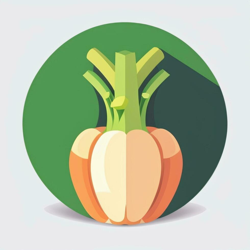 AI generated Various Weird Vegetable Avatar Icon Clip Art Sticker Decoration Simple Background photo