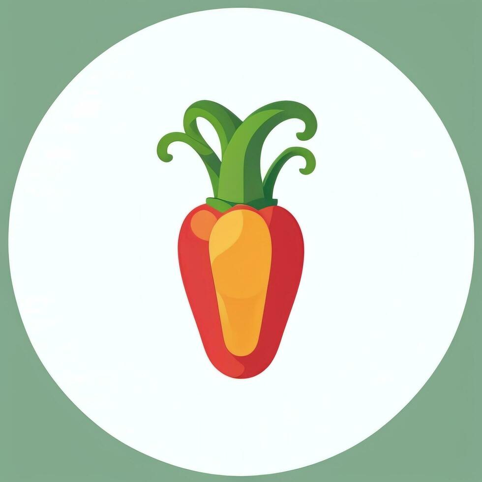 AI generated Various Weird Vegetable Avatar Icon Clip Art Sticker Decoration Simple Background photo
