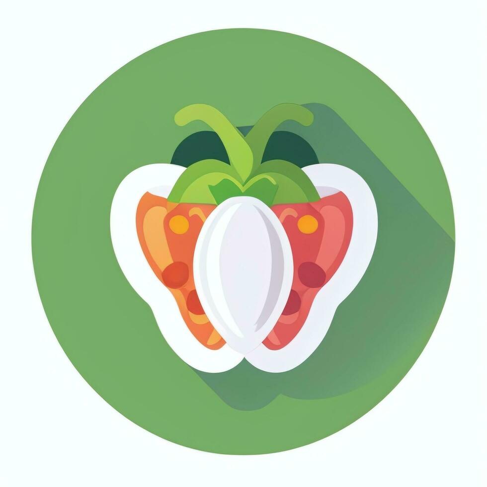 AI generated Various Weird Vegetable Avatar Icon Clip Art Sticker Decoration Simple Background photo