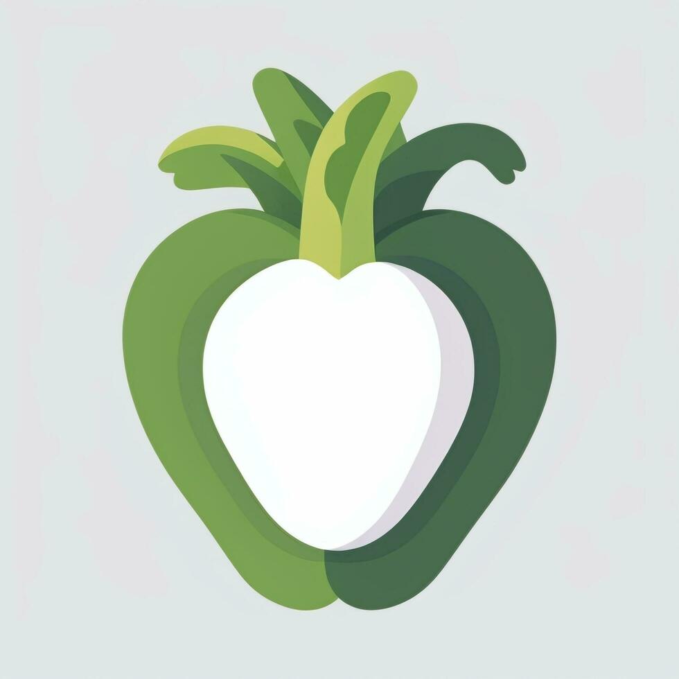 AI generated Various Weird Vegetable Avatar Icon Clip Art Sticker Decoration Simple Background photo