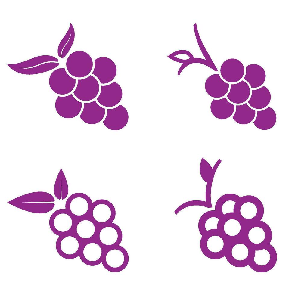 uva Fruta icono vector