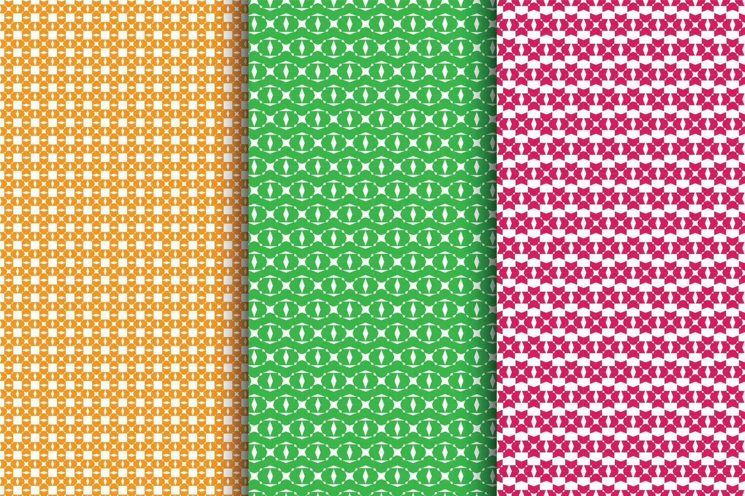 Fabric pattern template design vector