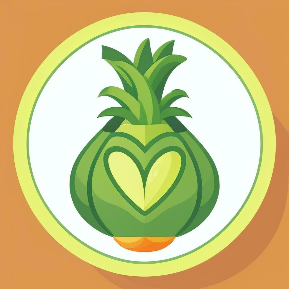 AI generated Various Weird Vegetable Avatar Icon Clip Art Sticker Decoration Simple Background photo
