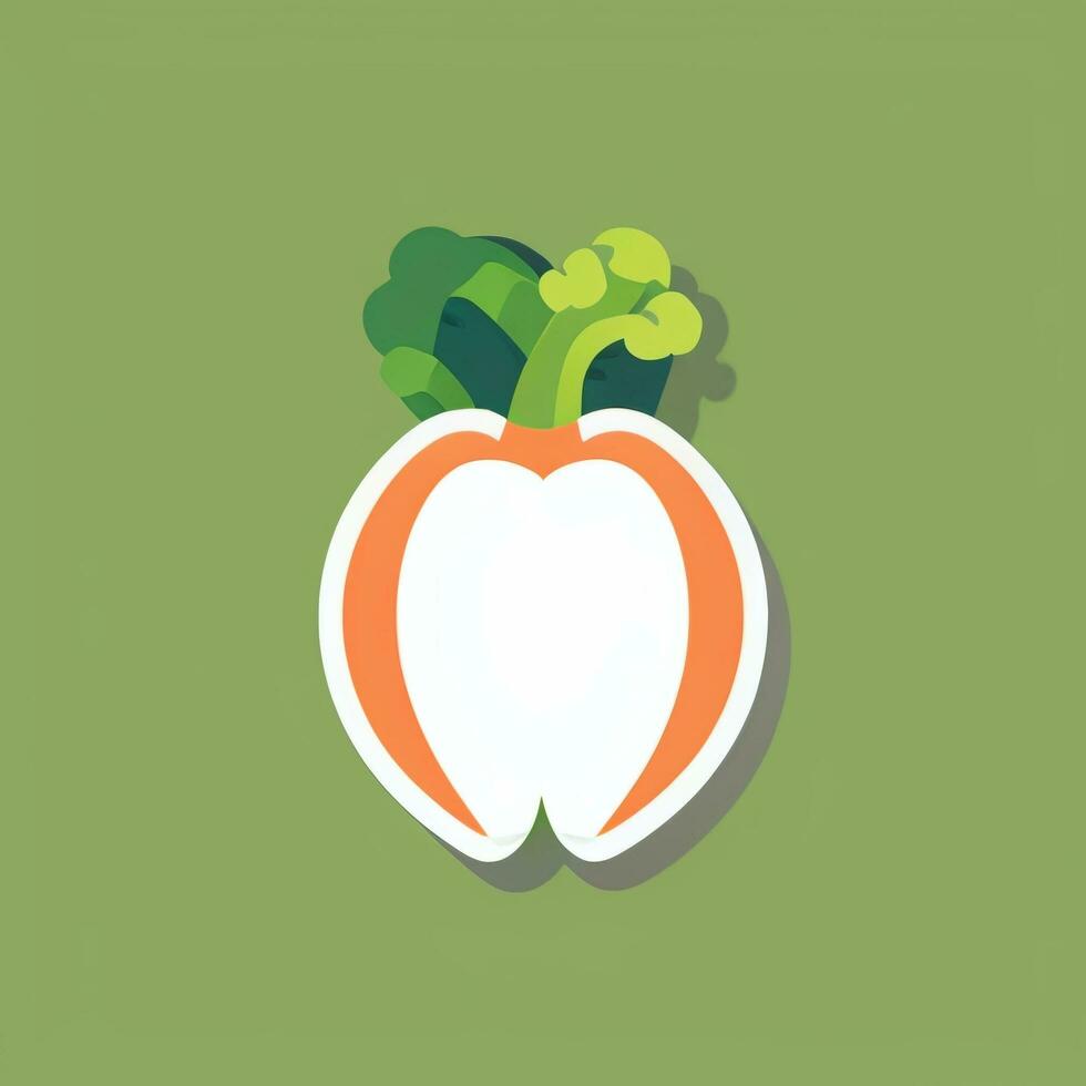 AI generated Various Weird Vegetable Avatar Icon Clip Art Sticker Decoration Simple Background photo
