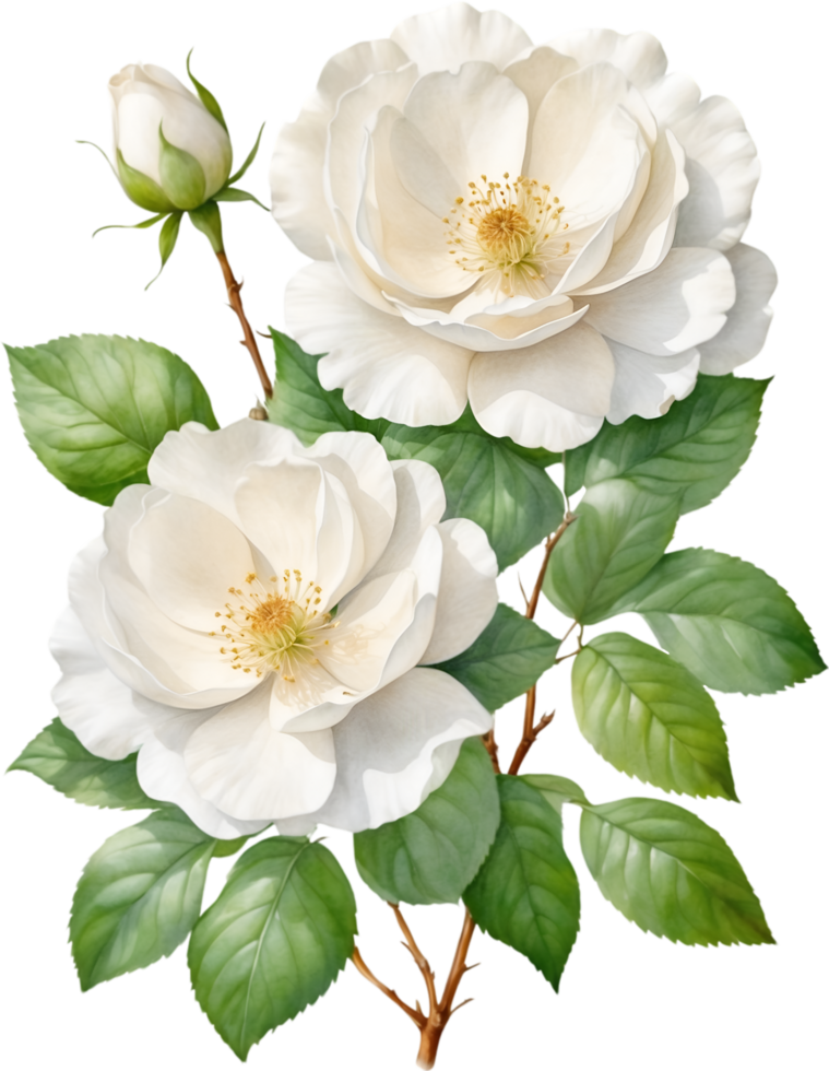 AI generated Watercolor wildflower clipart, AI-Generated. png