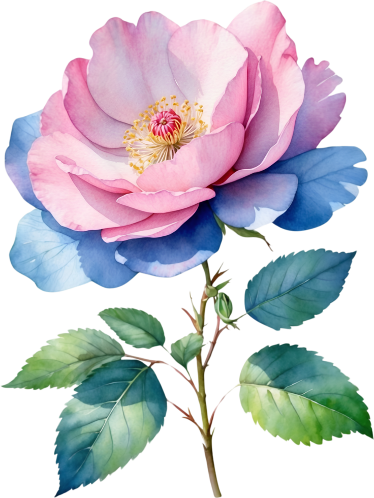 ai gegenereerd waterverf wilde bloemen clip art, ai-gegenereerd. png