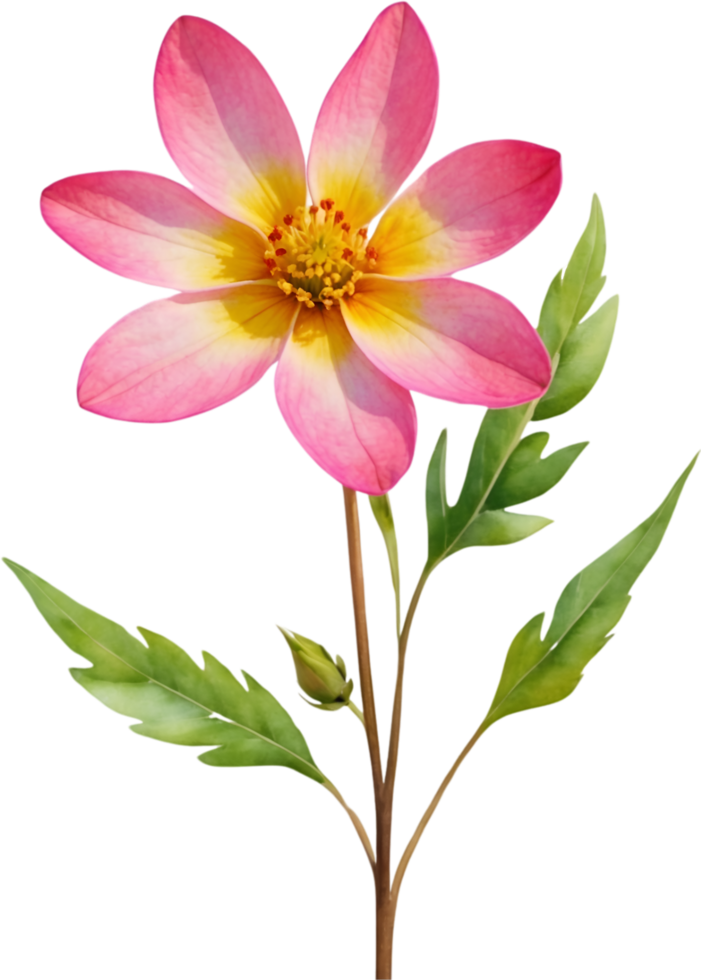 AI generated Watercolor wildflower clipart, AI-Generated. png
