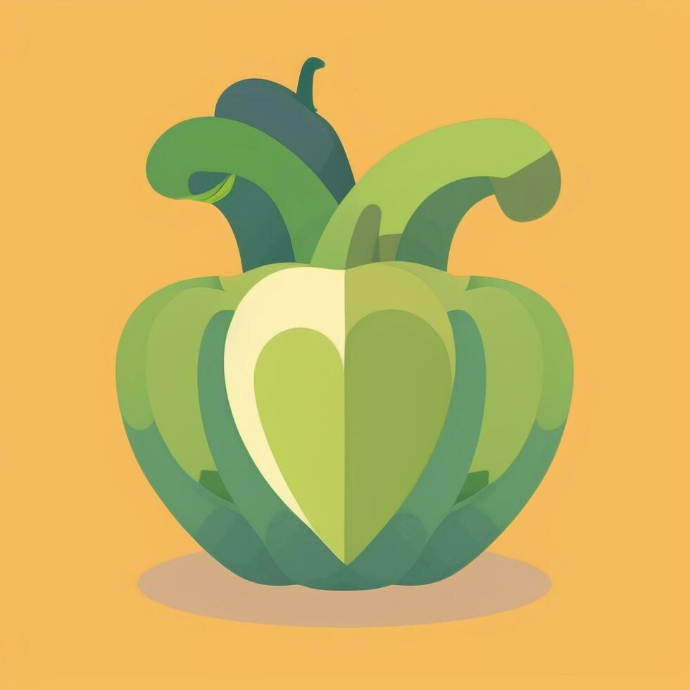 AI generated Various Weird Vegetable Avatar Icon Clip Art Sticker Decoration Simple Background photo