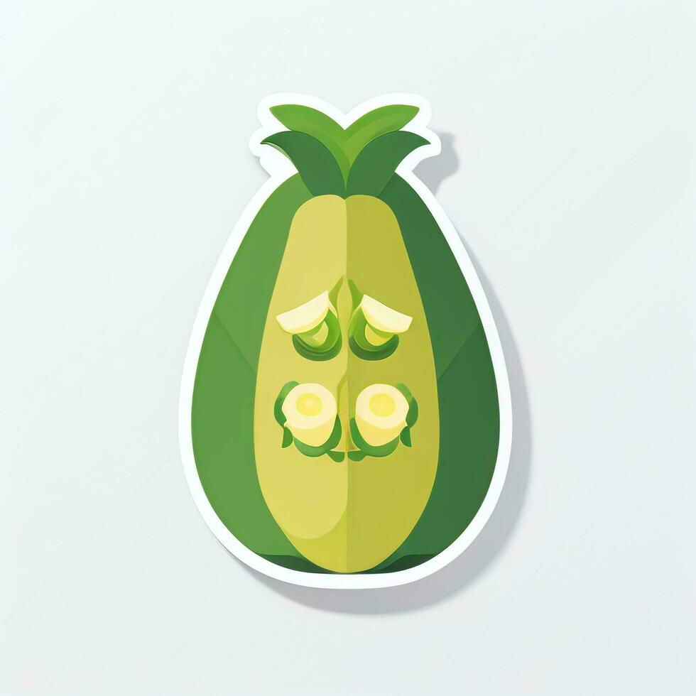 AI generated Various Weird Vegetable Avatar Icon Clip Art Sticker Decoration Simple Background photo