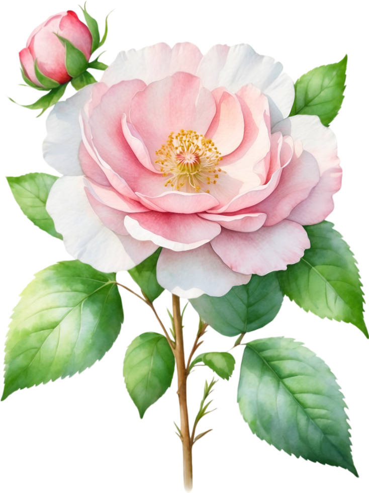 AI generated Watercolor wildflower clipart, AI-Generated. png