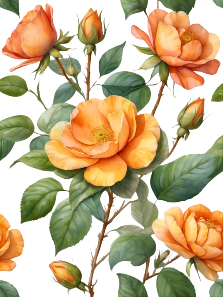AI generated Watercolor wildflower clipart, AI-Generated. png