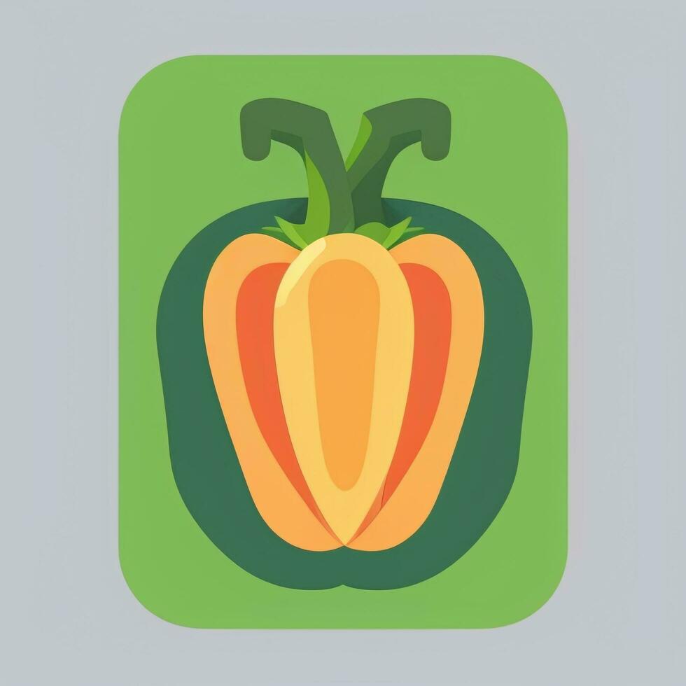 AI generated Various Weird Vegetable Avatar Icon Clip Art Sticker Decoration Simple Background photo