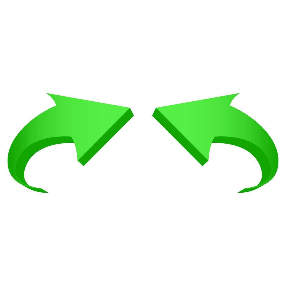 Green Arrows Sign Symbol Icon Design Vector