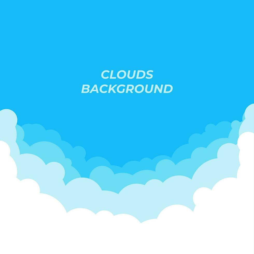 Clouds background cartoon illustration sky banner design vector