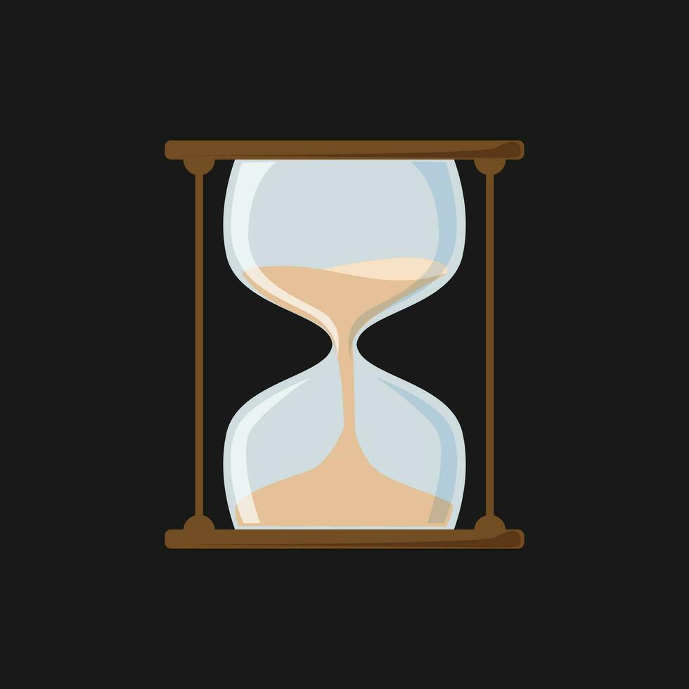 Hourglass illustration time cartoon icon sign symbol design vector