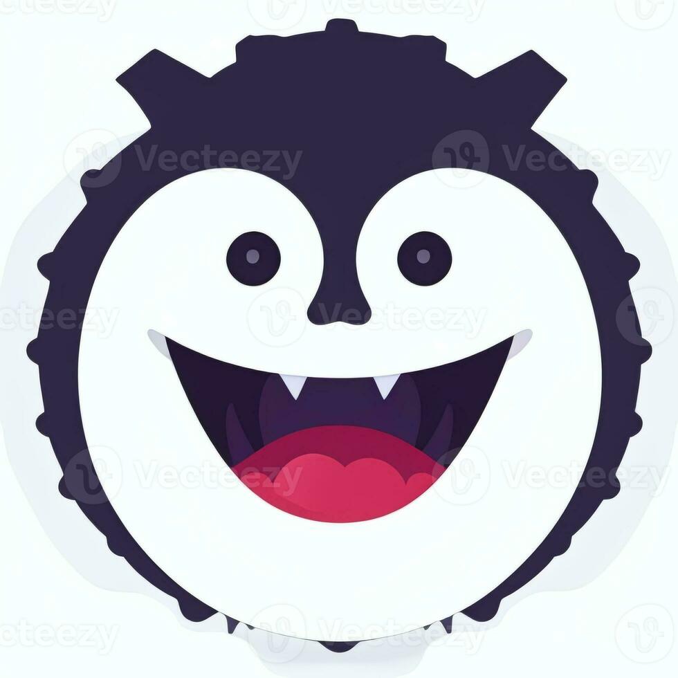 AI generated Cute Monster Portrait Avatar Clip Art Gamer Icon Sticker Decoration Simple Background photo