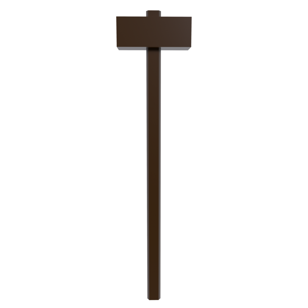 Sledgehammer 3d object isolated on transparent png