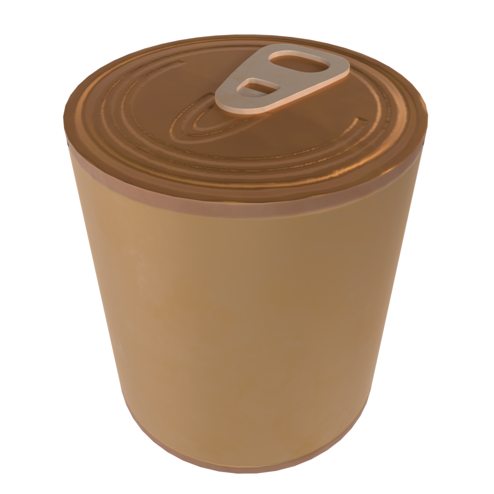 Metal Can 3d object on transparent background png