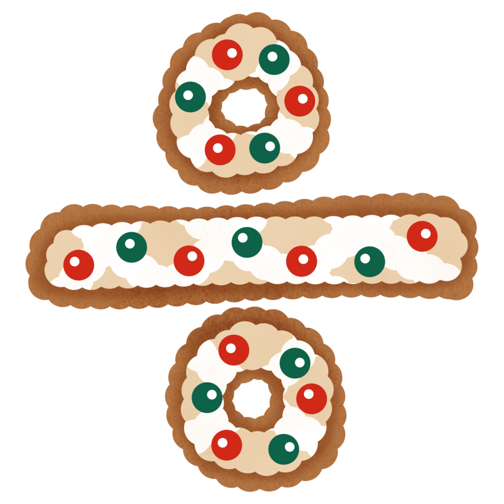 pain d'épice Noël mathématique symbole png