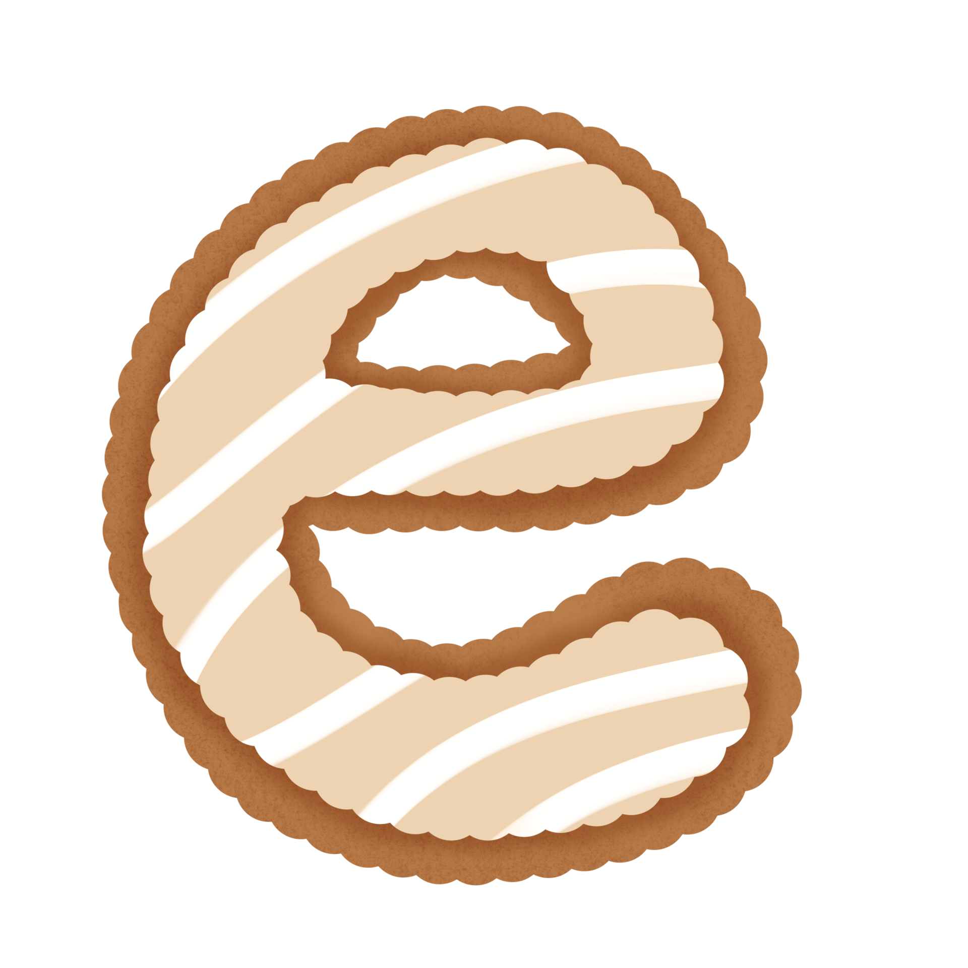 Hand drawn gingerbread alphabet 34722794 PNG