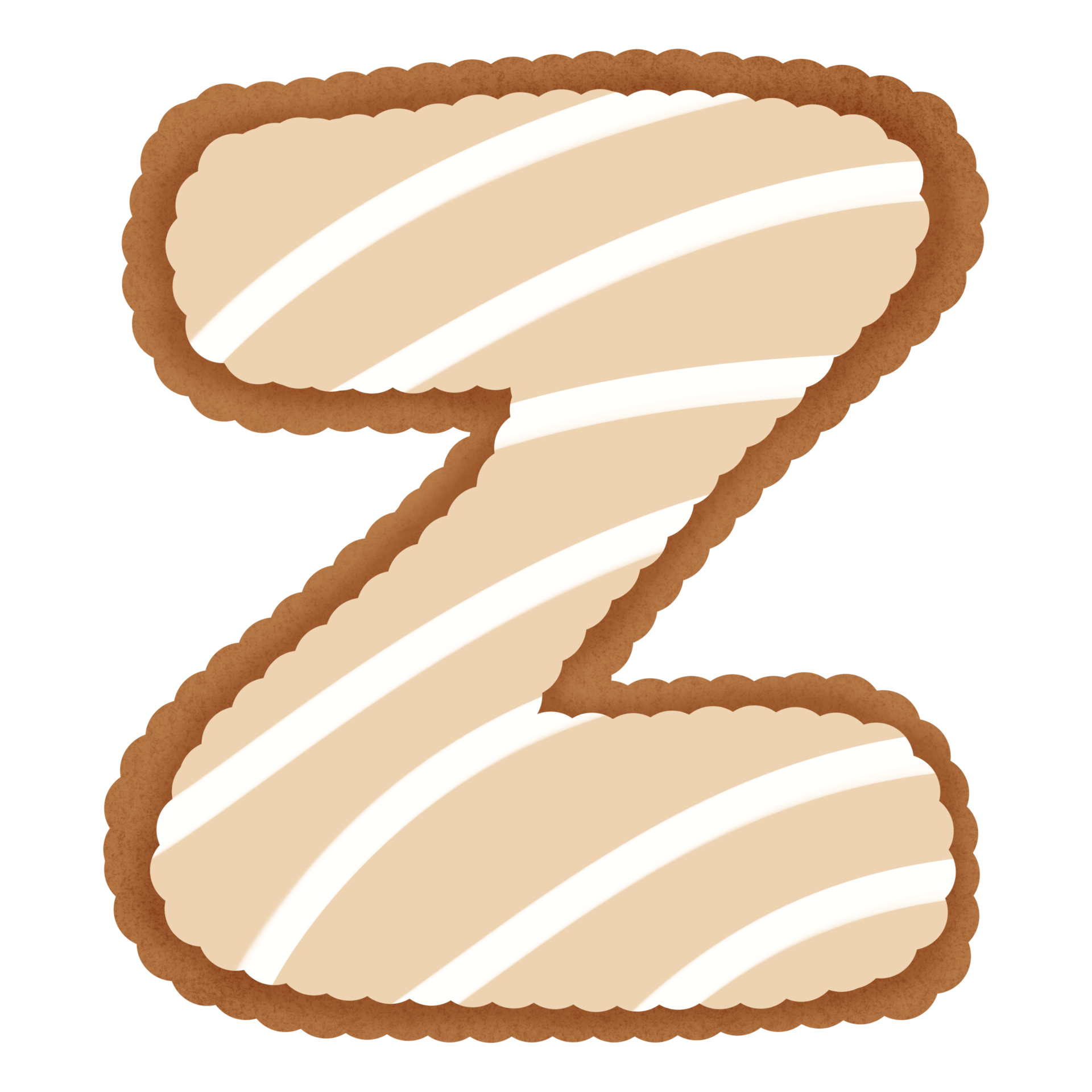 Hand drawn gingerbread alphabet 34722798 PNG