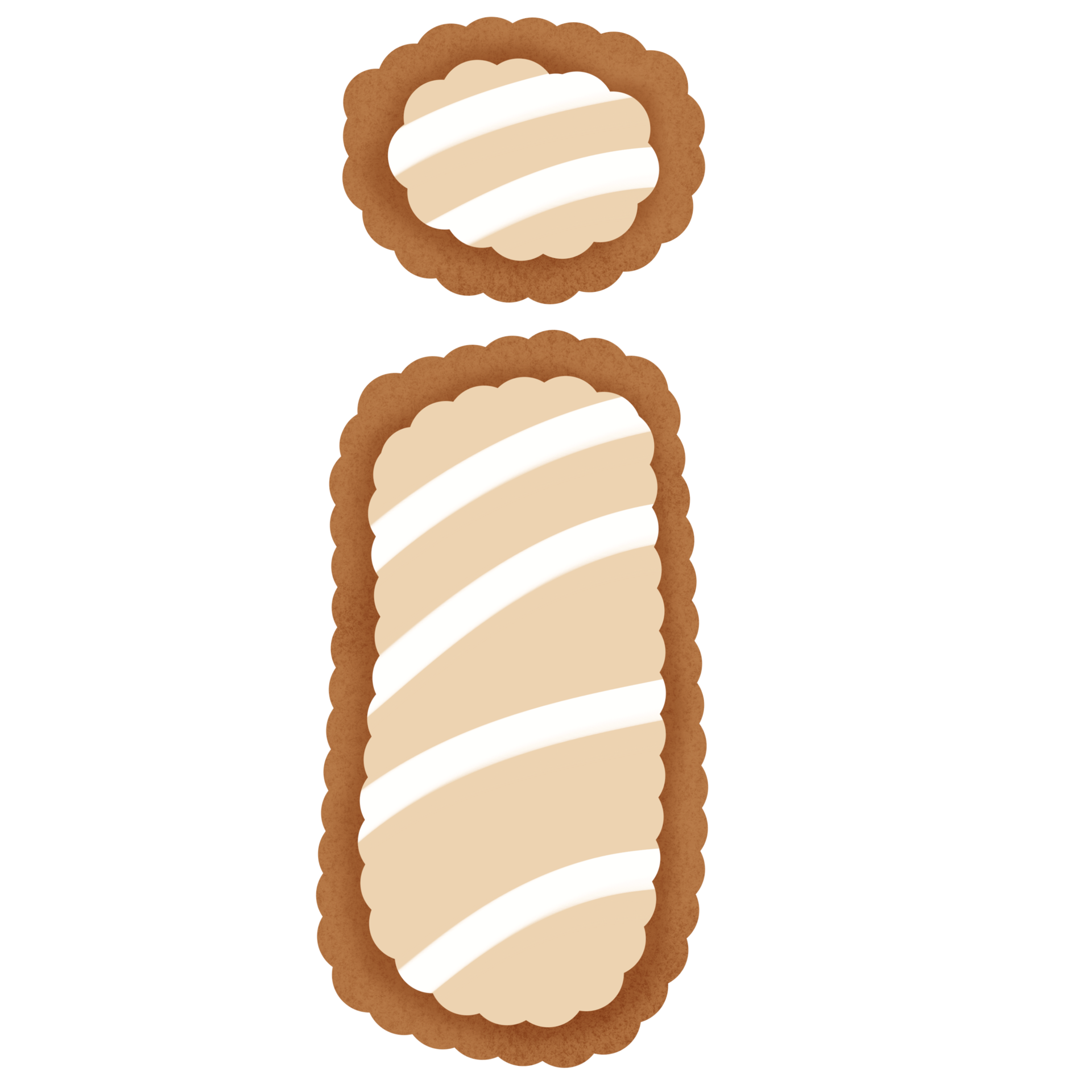 Hand drawn gingerbread alphabet 34722804 PNG