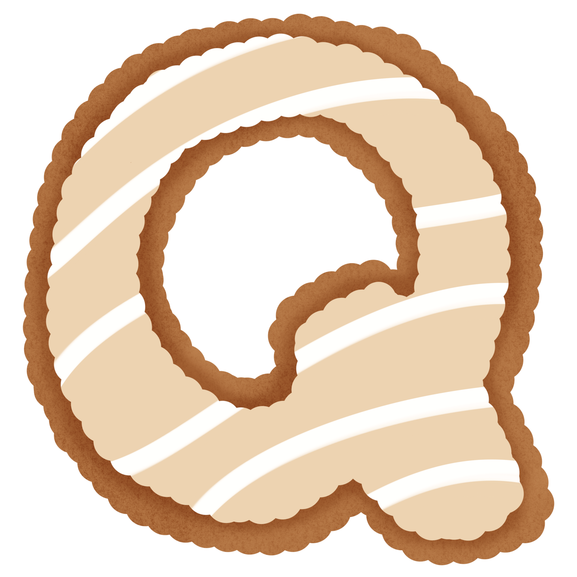 Hand drawn gingerbread alphabet 34722825 PNG