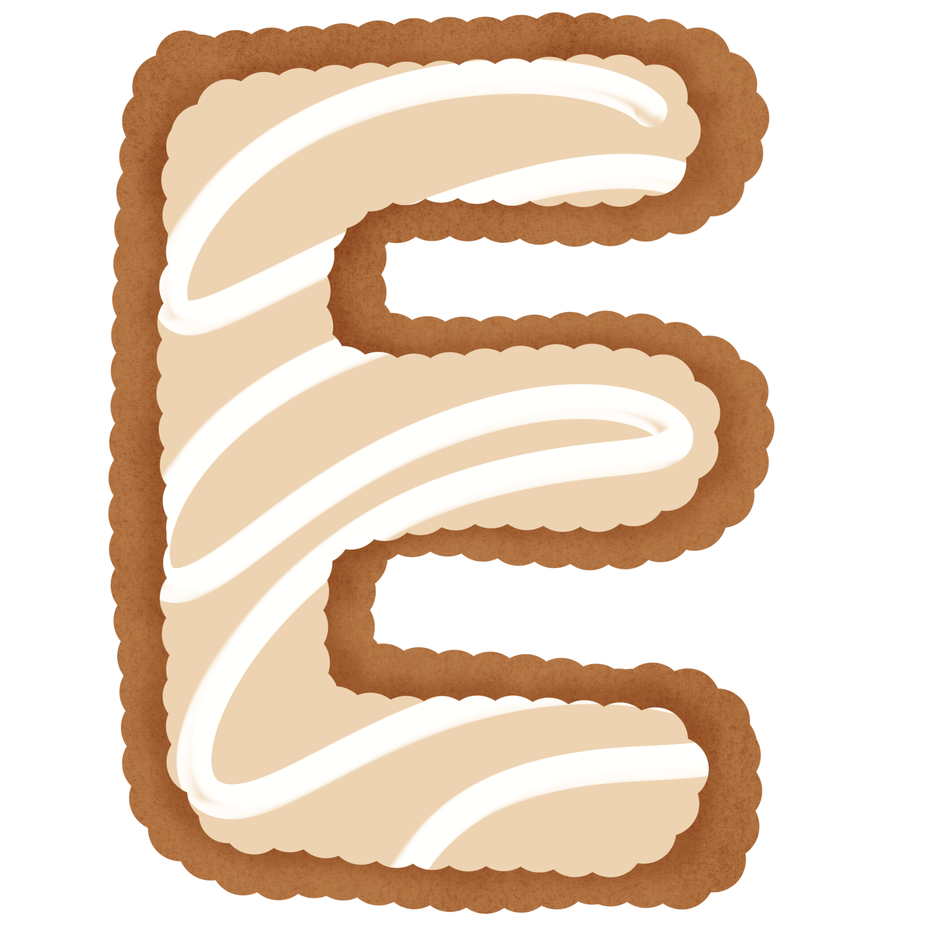 Hand drawn gingerbread alphabet 34722834 PNG