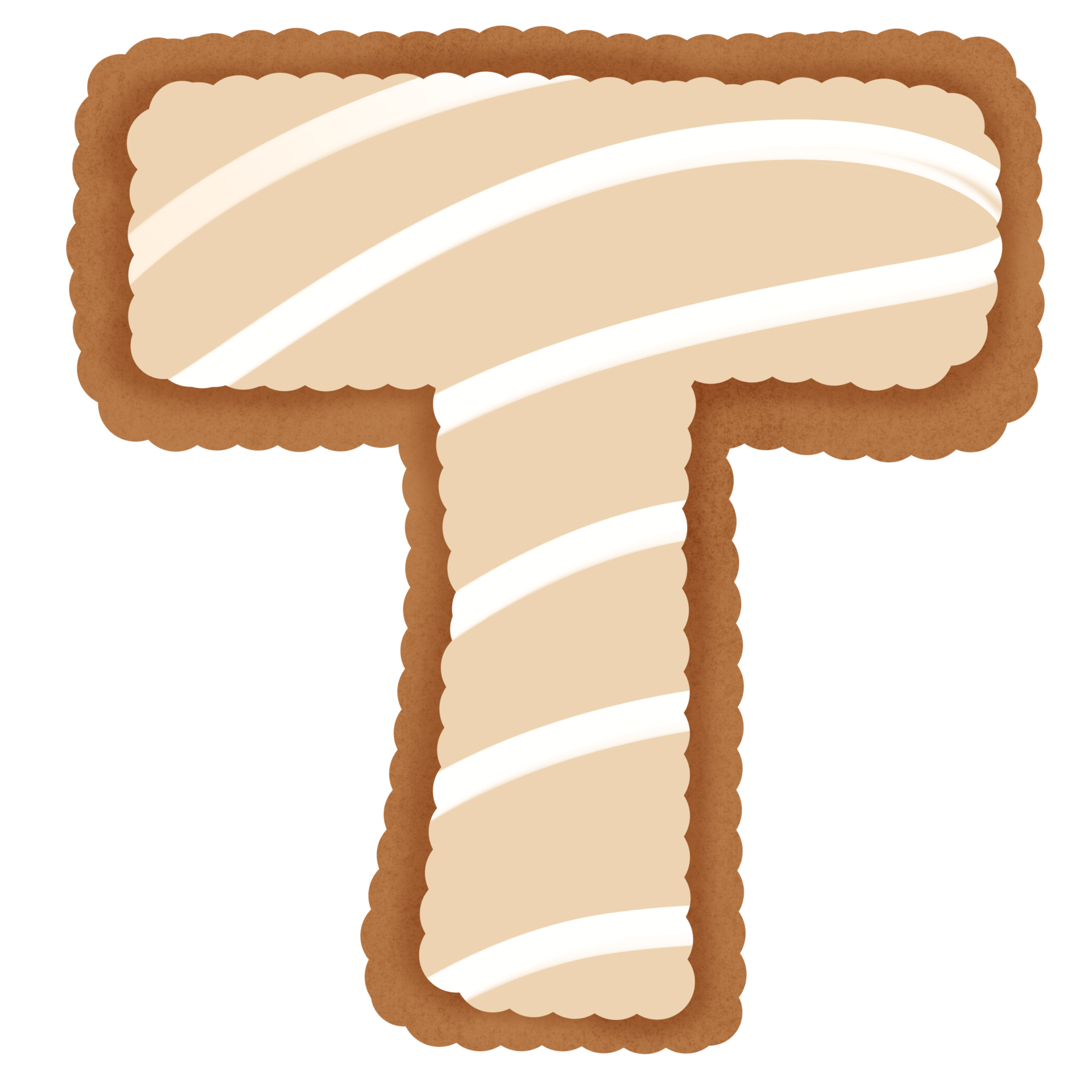 Hand drawn gingerbread alphabet 34722835 PNG